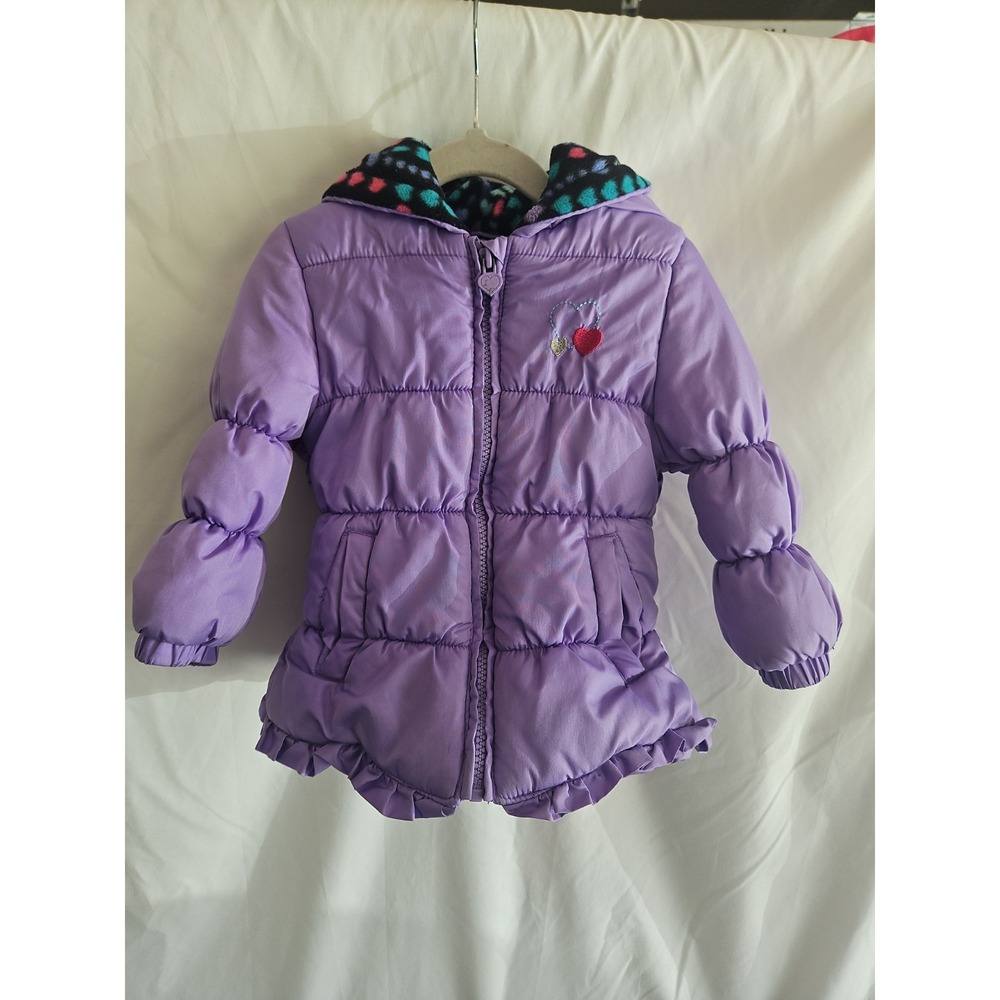 London Fog Size 2T Winter Puffer Jacket Purple